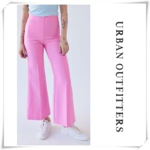 Urban Outfitter Naya High-Waisted Flare Trousers in Pink Barbie Pants Size 8